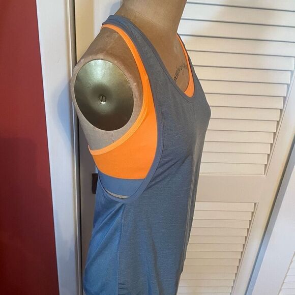 NIKE | dri fit tank sports bra gray orange XS - Picture 2 of 7